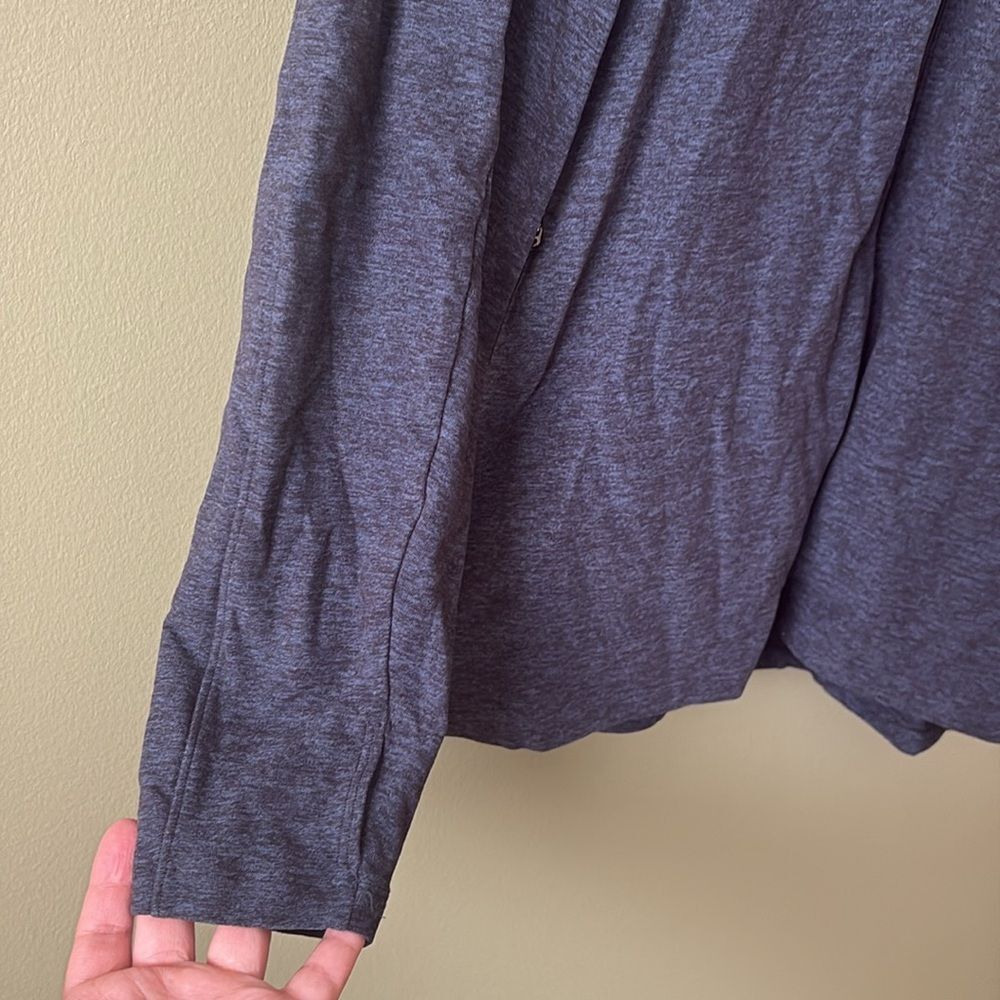 Lululemon Men’s Surge Full Zip Light Weight Sweater Heathered Navy Blue Sz L - Picture 6 of 12